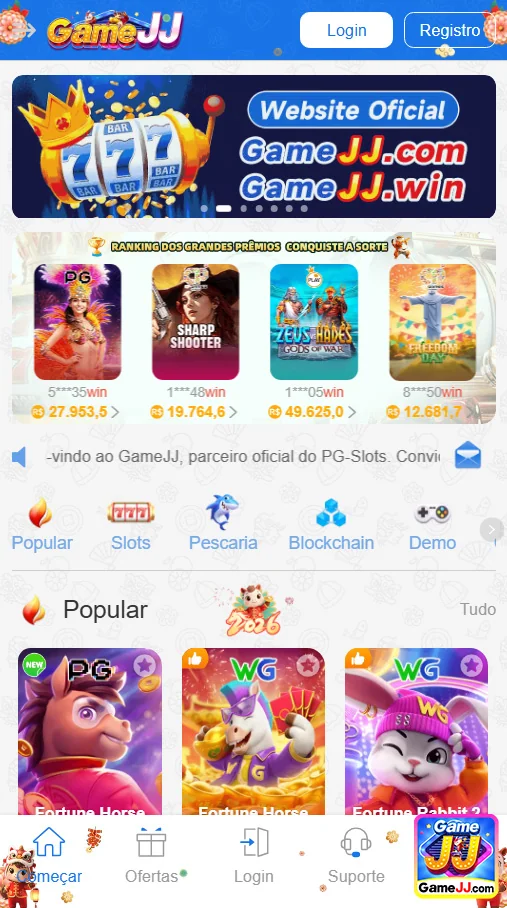 Usuário acessando app de jogos no celular